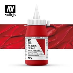 ACRÍLIC STUDIO VALLEJO 500ML 2 VERMELL CADMI | 8429551230025 | 23002 | Llibreria La Gralla | Librería online de Granollers