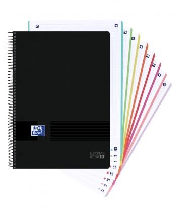 LLIBRETA A4 OXFORD EUROPEAN BOOK 8 COLORS NEGRE 90 GR | 8412771019068 | 400088489 | Llibreria La Gralla | Librería online de Granollers