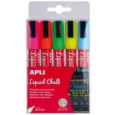 PACK 6 RETOLADORS LIQUID CHALK BORRABLE COLORS  | 8410782139591 | 13959 | Llibreria La Gralla | Llibreria online de Granollers