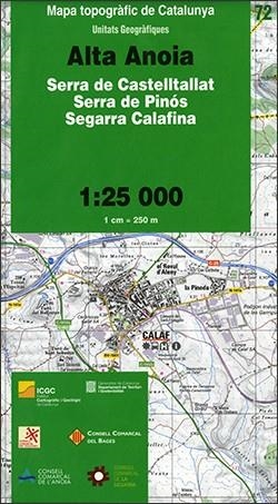 MAPA 72 ALTA ANOIA 1:25.000 -ICC | 9788439391272 | Llibreria La Gralla | Librería online de Granollers