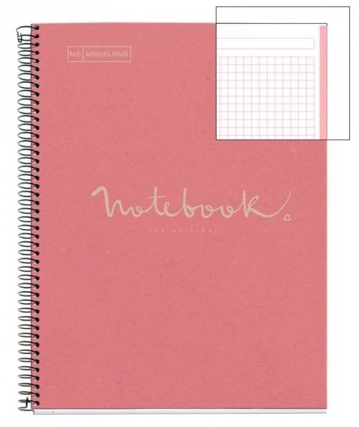 LLIBRETA A4 MIQUELRIUS NOTEBOOK 1 RECICLAT ROSA | 8422593060933 | MR6093 | Llibreria La Gralla | Librería online de Granollers