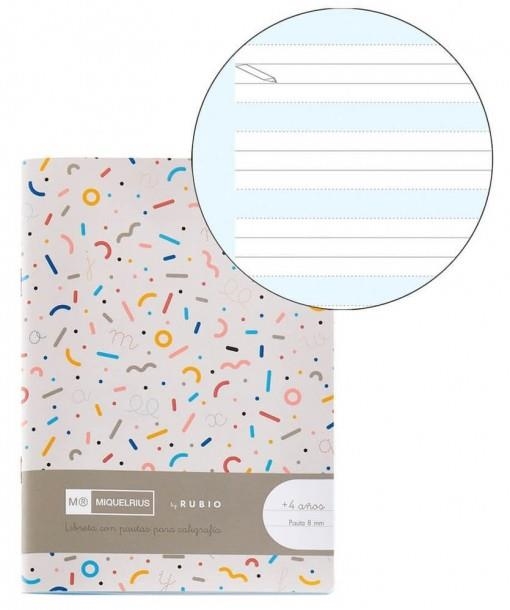 LLIBRETA GRAPADA MIQUELRIUS 1/4 32F PAUTA MONTESORI 8MM  | 8422593081396 | 8139 | Llibreria La Gralla | Librería online de Granollers