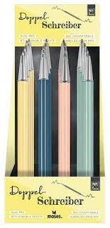 BOLIGRAF MOSES DOBLE PUNTA NEGRE I BLAU COLORS | 4033477808622 | MOS80862 | Llibreria La Gralla | Librería online de Granollers