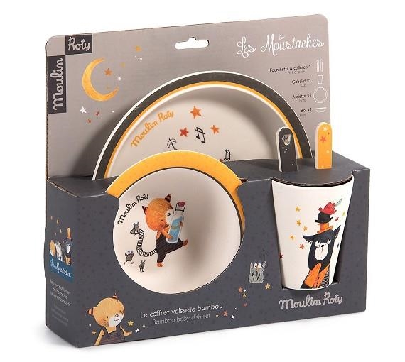 SET VAIXELLA BAMBU MOULIN ROTY MOUSTACHES | 3575676662304 | 666230 | Llibreria La Gralla | Librería online de Granollers