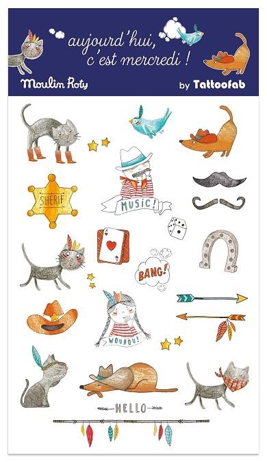 TATUATGES MOULIN ROTY VAQUERO MERCREDI | 3575677133506 | 713350 | Llibreria La Gralla | Librería online de Granollers