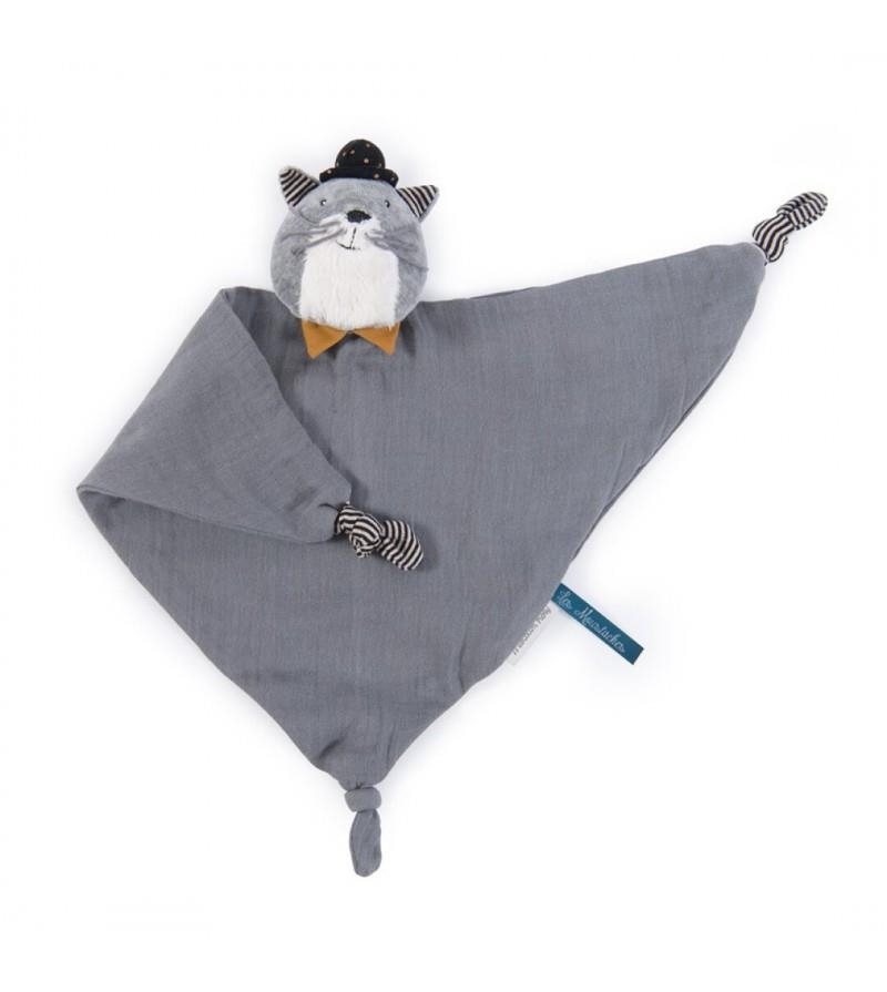 DOUDOU GAT GRIS CLAR MOULOIN ROTY MOUSTACHES | 3575676660263 | 666026 | Llibreria La Gralla | Librería online de Granollers