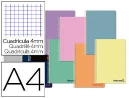 LLIBRETA A4 LIDERPAPEL QUADRICULA ESPIRAL 4X4 80 F 90GR | 8423473089310 | 08931 | Llibreria La Gralla | Llibreria online de Granollers