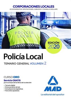 POLICÍA LOCAL. TEMARIO GENERAL VOLUMEN 2  (EDICIO 2020) | 9788414236581 | NO DISPONIBLE | Llibreria La Gralla | Librería online de Granollers