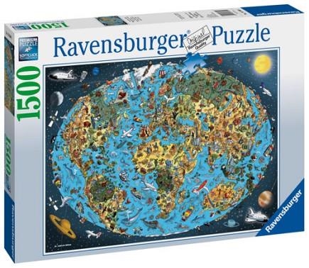 TIERRA DIBUJADA PUZZLE RAVENSBURGER 1500 | 4005556163601 | RAVENSBURGER | Llibreria La Gralla | Llibreria online de Granollers