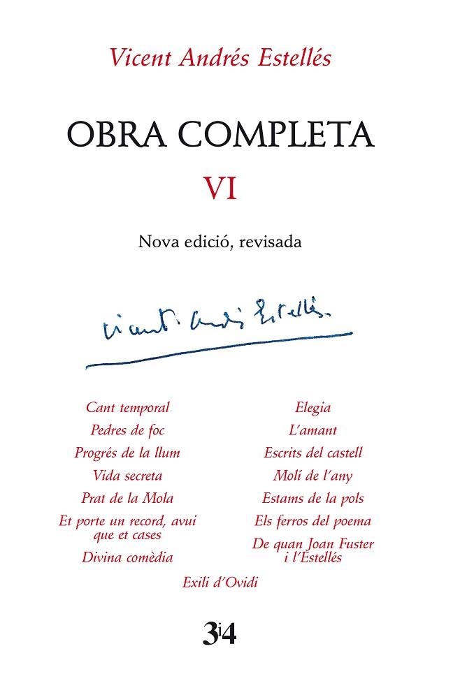 OBRA COMPLETA VI (VICENT ANDRÉS ESTELLÉS) | 9788417469184 | ANDRÉS ESTELLÉS, VICENT | Llibreria La Gralla | Llibreria online de Granollers