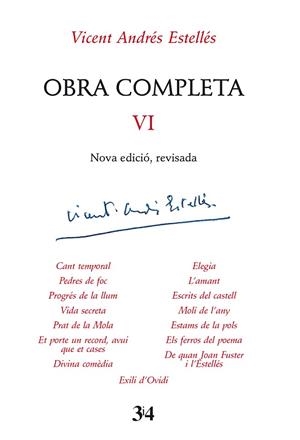 OBRA COMPLETA VI (VICENT ANDRÉS ESTELLÉS) | 9788417469184 | ANDRÉS ESTELLÉS, VICENT | Llibreria La Gralla | Librería online de Granollers