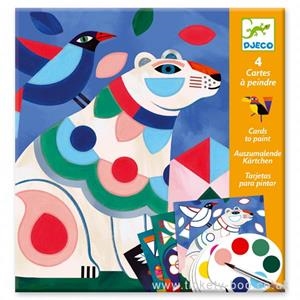 4 TARGETES PER PINTAR EL BESTIARI | 3070900096585 | DJECO | Llibreria La Gralla | Librería online de Granollers