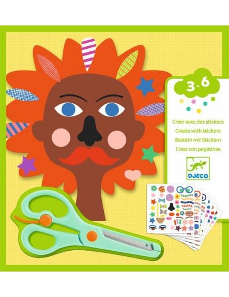 CREA AMB ENGANXINES LA PERRUQUERIA | 3070900090453 | DJECO | Llibreria La Gralla | Librería online de Granollers