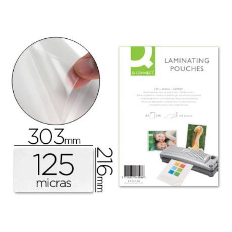 FUNDA PLASTIFICADORA Q CONNECT A4 25 UNI 125 MICRES | 5705831240568 | KF24056 | Llibreria La Gralla | Librería online de Granollers