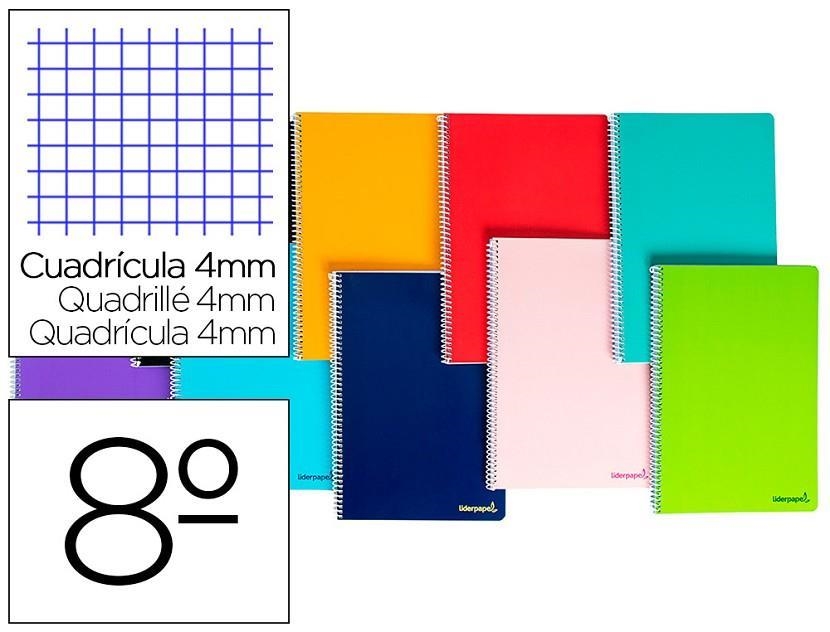 LLIBRETA A6 LIDERPAPEL QUADRICULA ESPIRAL 60GR 4MM | 8423473098602 | 09860 | Llibreria La Gralla | Llibreria online de Granollers