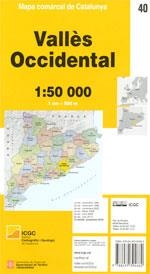 MAPA COMARCAL DE CATALUNYA 1:50 000. VALLÈS OCCIDENTAL | 9788439394662 | Llibreria La Gralla | Llibreria online de Granollers
