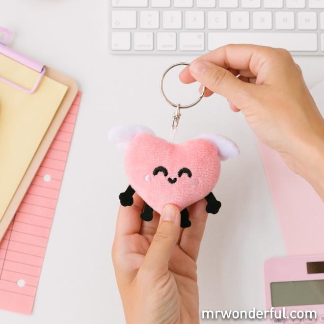 LLAVERO DE PELUCHE CORAZON MR. WONDERFUL | 8435460776660 | Llibreria La Gralla | Llibreria online de Granollers