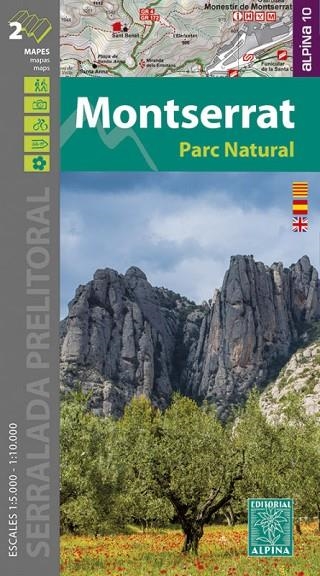 MONTSERRAT - PARC NATURAL MAPA ALPINA (1:10.000 ; 1:5.000) | 9788480908405 | ALPINA | Llibreria La Gralla | Llibreria online de Granollers