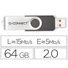 PEN DRIVE 64 GB Q- CONNECT | 5705831415140 | 57399 | Llibreria La Gralla | Llibreria online de Granollers
