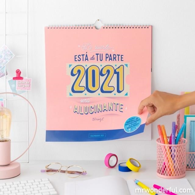 CALENDARI 2021 MR WONDERFUL LA SUERTE ESTA DE TU PARTE  | 8435460781084 | Llibreria La Gralla | Llibreria online de Granollers