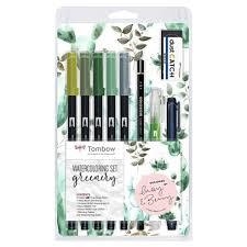 RETOLADORS TOMBOW WATERCOLORING SET GREENERY | 4003198130258 | WCS-GR | Llibreria La Gralla | Llibreria online de Granollers