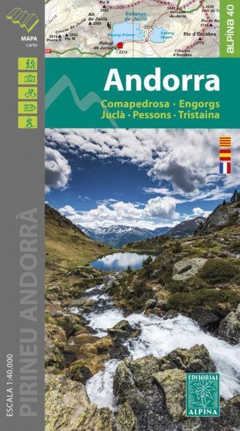 ANDORRA, MAPA I GUIA EXCURSIONISTA ALPINA | 9788480908429 | ALPINA, EDITORIAL | Llibreria La Gralla | Llibreria online de Granollers