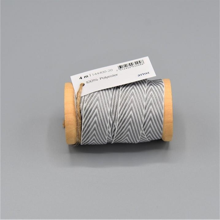 CINTA REGAL TELA ARTOZ CHEVRON RATLLES GRIS | 7612450032048 | N | Llibreria La Gralla | Llibreria online de Granollers