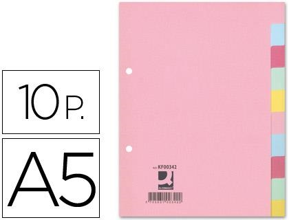 JOC SEPARADORS Q-CONNECT 10 UNITTATS A5 | 5705831003422 | 32587 | Llibreria La Gralla | Llibreria online de Granollers