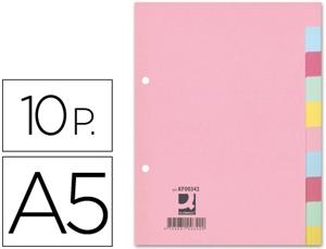 JOC SEPARADORS Q-CONNECT 10 UNITTATS A5 | 5705831003422 | 32587 | Llibreria La Gralla | Llibreria online de Granollers