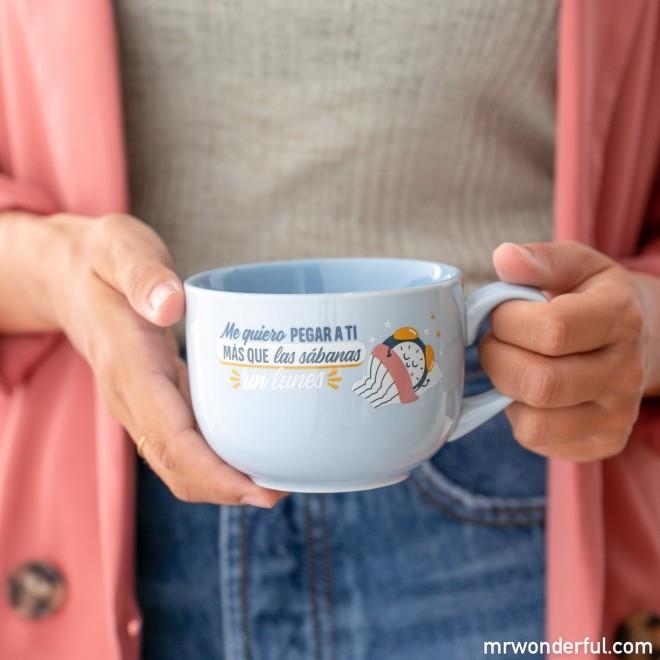 TASSA MR WONDERFUL ME QUIERE PEGAR A TI MAS QUE LAS SABANAS UN LUNES | 8435460781336 | Llibreria La Gralla | Librería online de Granollers