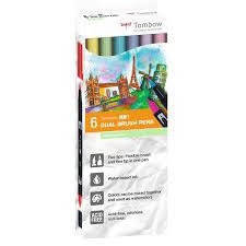 RETOLADOR 6 UN TOMBOW ABT DUAL BRUSH PENS PASTEL | 4901991567458 | ABT-6C-2 | Llibreria La Gralla | Librería online de Granollers