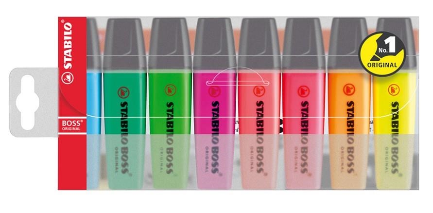 RETOLADOR STABILO BOSS 8 UNITATS | 4006381215718 | 70/8 | Llibreria La Gralla | Librería online de Granollers