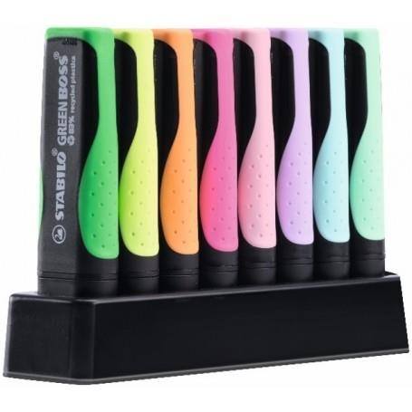 RETOLADOR STABILO GREEN BOSS 8 UNITATS | 4006381572842 | 6070/08-5 | Llibreria La Gralla | Librería online de Granollers