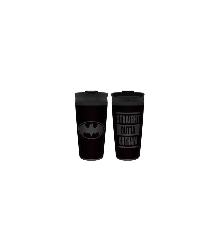 VASO DE VIAJE METÁLICO BATMAN STRAIGHT OUTTA GOTHAM | 5050574253437 | PYRAMID | Llibreria La Gralla | Librería online de Granollers