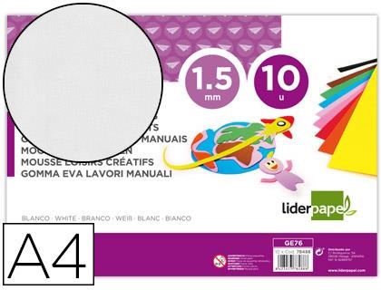 PAQUET GOMA EVA A4 COLOR BLANC 10 U LIODERPAPEL | 8423473784888 | 78488 | Llibreria La Gralla | Llibreria online de Granollers