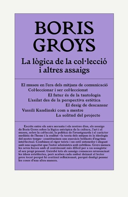 LÒGICA DE LA COL·LECCIÓ I ALTRES ASSAIGS, LA  | 9788412230574 | GROYS, BORIS | Llibreria La Gralla | Llibreria online de Granollers