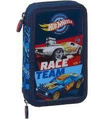 PLUMIER DOBLE SAFTA HOT WHEELS 28 PECES | 8412688426515 | SAF412138854 | Llibreria La Gralla | Llibreria online de Granollers