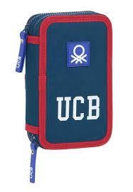 PLUMIER DOBLE SAFTA BENETTON UCB NAVY | 8412688393367 | SAF41206854 | Llibreria La Gralla | Llibreria online de Granollers