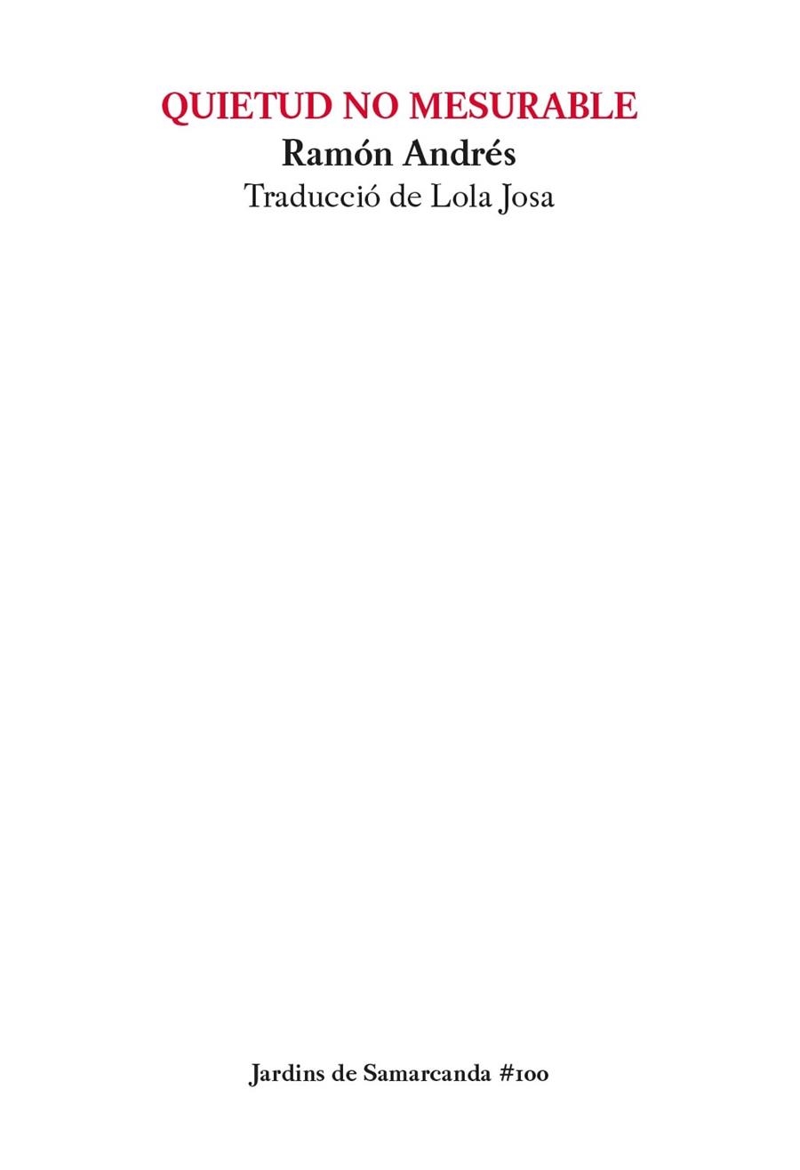 QUIETUD NO MESURABLE | 9788497667258 | ANDRÉS GONZÁLEZ-COBOS, RAMÓN | Llibreria La Gralla | Llibreria online de Granollers