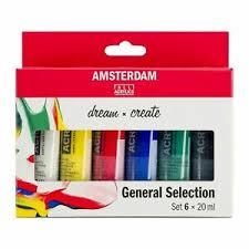 CAIXA ACRILICS 6 UN AMSTERDAM 6X20ML | 8712079329310 | 17820406 | Llibreria La Gralla | Librería online de Granollers