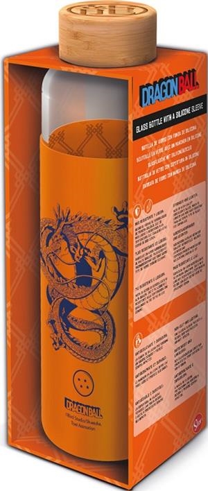 BOTELLA DE CRISTAL CON FUNDA DE SILICONA DRAGON BALL 585 ML | 8412497003952 | TOEI ANIMATION | Llibreria La Gralla | Librería online de Granollers