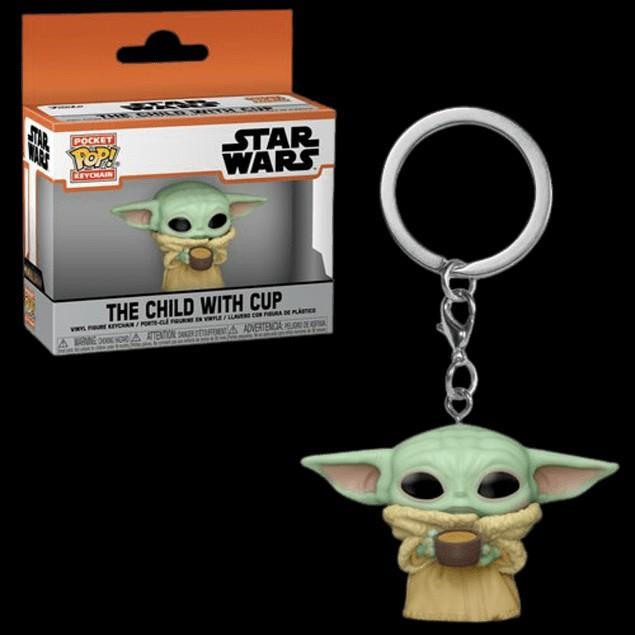 LLAVERO POCKET FUNKO POP THE CHILD WITH CUP STAR WARS THE MANDALORIAN | 8896985304224 | FUNKO | Llibreria La Gralla | Librería online de Granollers