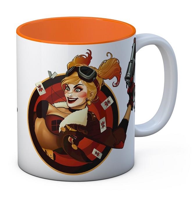 HARLEY QUINN PISTOLA TAZA BLANCA-NARANJA CERAMICA UNIVERSO DC | 8436546894605 | SD TOYS | Llibreria La Gralla | Llibreria online de Granollers