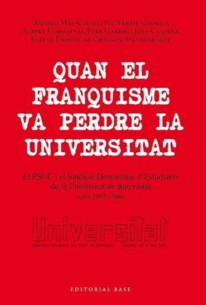 QUAN EL FRANQUISME VA PERDRE LA UNIVERSITAT | 9788418434471 | VVAA | Llibreria La Gralla | Librería online de Granollers