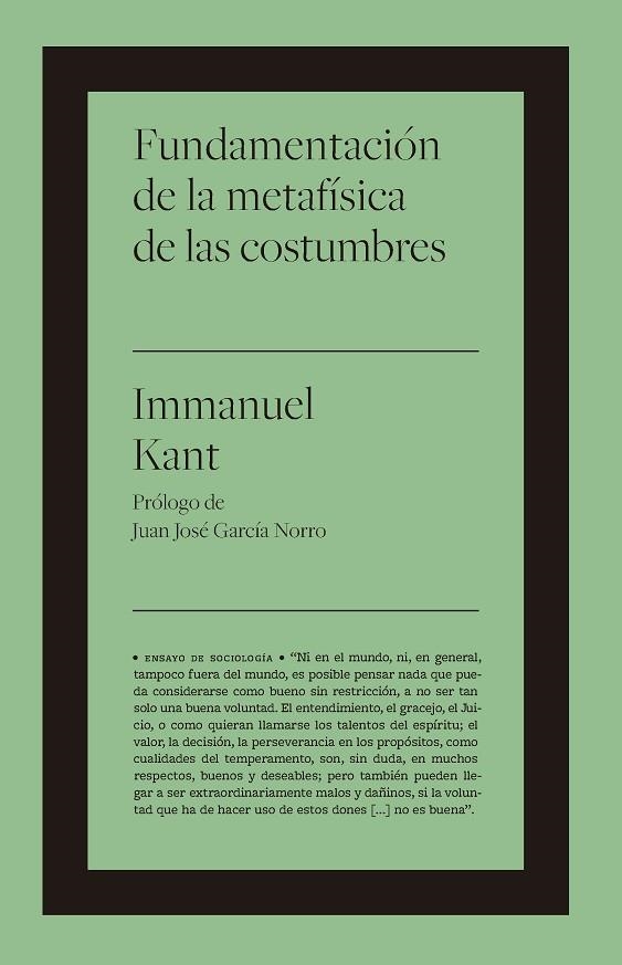 FUNDAMENTACIÓN DE LA METAFÍSICA DE LAS COSTUMBRES | 9788417893101 | KANT, IMMANUEL | Llibreria La Gralla | Llibreria online de Granollers