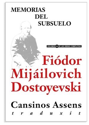 MEMORIAS DEL SUBSUELO | 9788415957089 | DOSTOEVSKIÏ, FIODOR MIJAÏLOVICH | Llibreria La Gralla | Librería online de Granollers