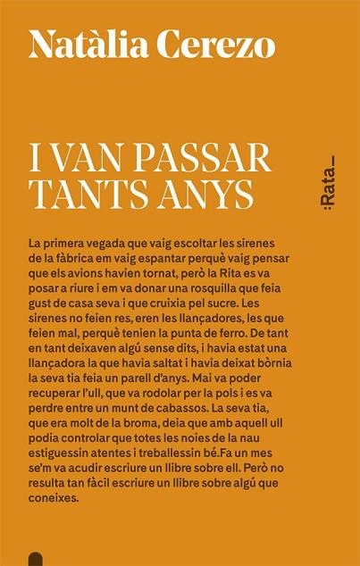 I VAN PASSAR TANTS ANYS | 9788416738045 | CEREZO, NATÀLIA | Llibreria La Gralla | Librería online de Granollers