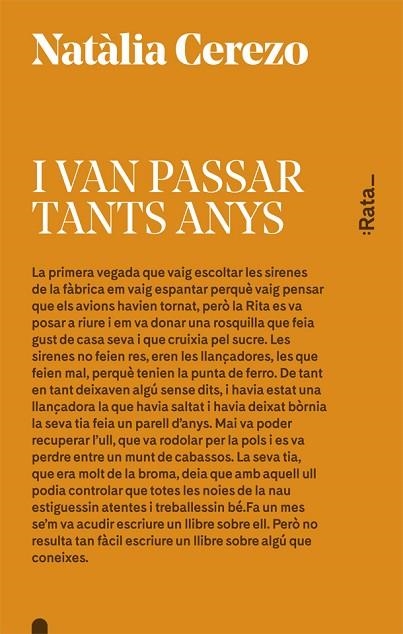 I VAN PASSAR TANTS ANYS | 9788416738045 | CEREZO, NATÀLIA | Llibreria La Gralla | Llibreria online de Granollers