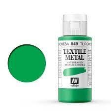 PINTURA TEXTILE VALLEJO 60ML TURQUESA METAL·LIC | 8429551405492 | 40549 | Llibreria La Gralla | Librería online de Granollers