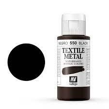PINTURA TEXTILE VALLEJO 60ML NEGRE METAL·LIC | 8429551405508 | 40550 | Llibreria La Gralla | Llibreria online de Granollers